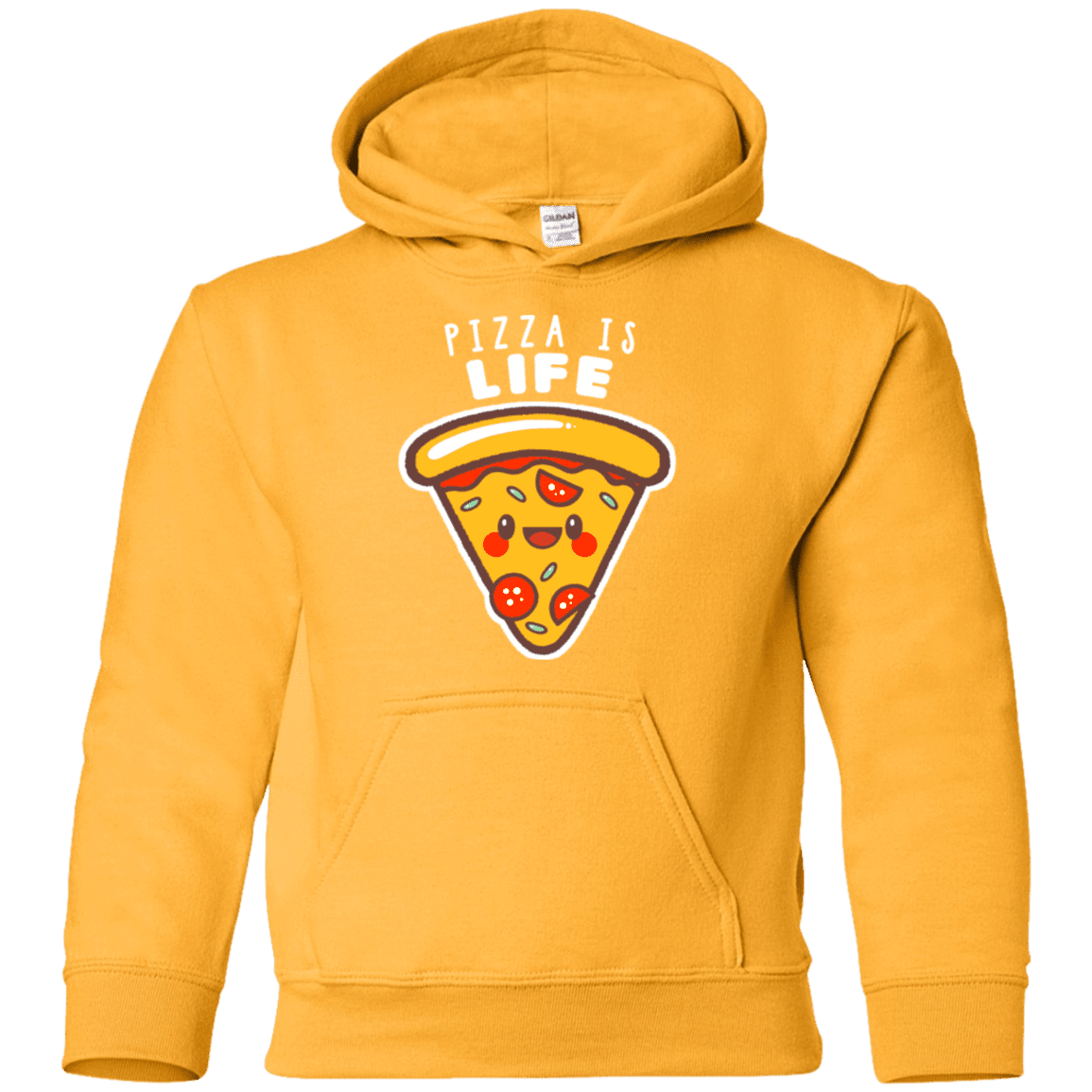 Sweatshirts Gold / YS Pizza is Life Youth Hoodie