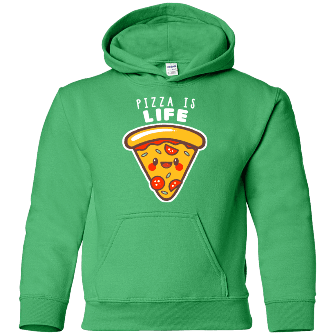 Sweatshirts Irish Green / YS Pizza is Life Youth Hoodie