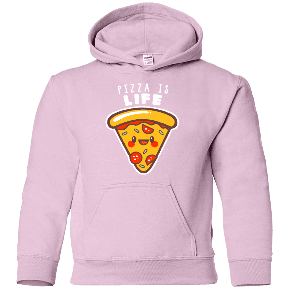 Sweatshirts Light Pink / YS Pizza is Life Youth Hoodie