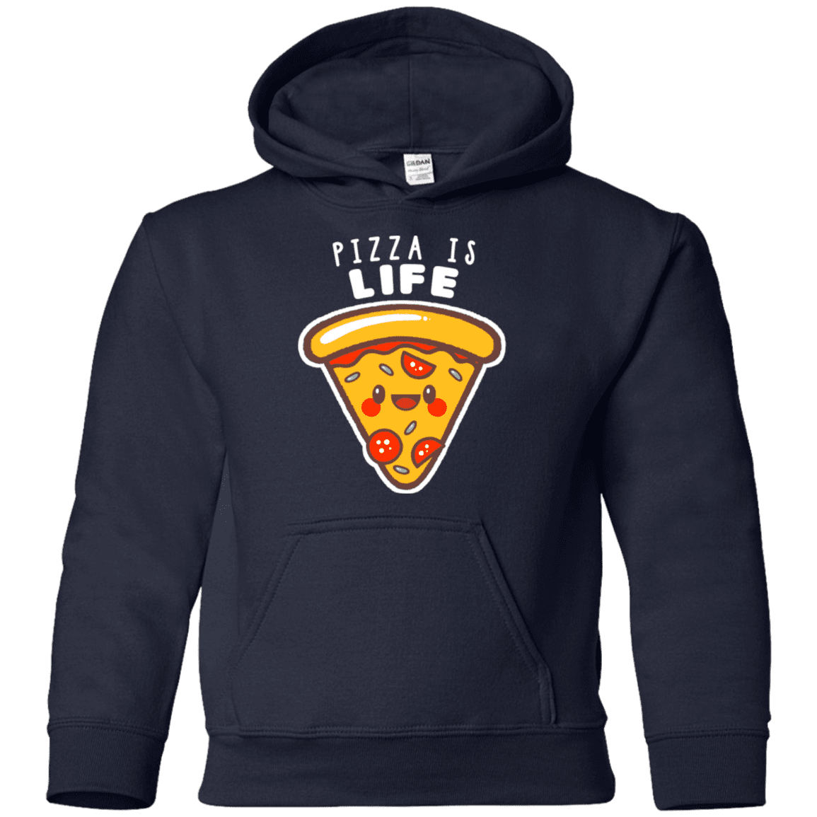 Sweatshirts Navy / YS Pizza is Life Youth Hoodie