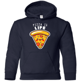 Sweatshirts Navy / YS Pizza is Life Youth Hoodie