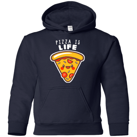 Sweatshirts Navy / YS Pizza is Life Youth Hoodie