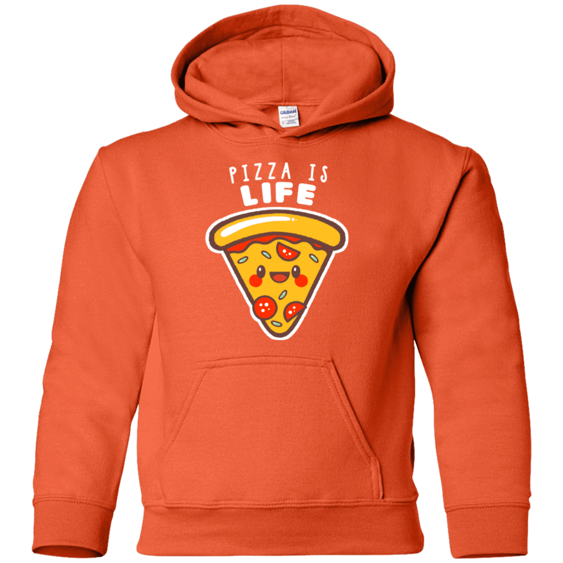 Sweatshirts Orange / YS Pizza is Life Youth Hoodie