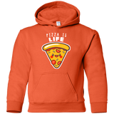 Sweatshirts Orange / YS Pizza is Life Youth Hoodie