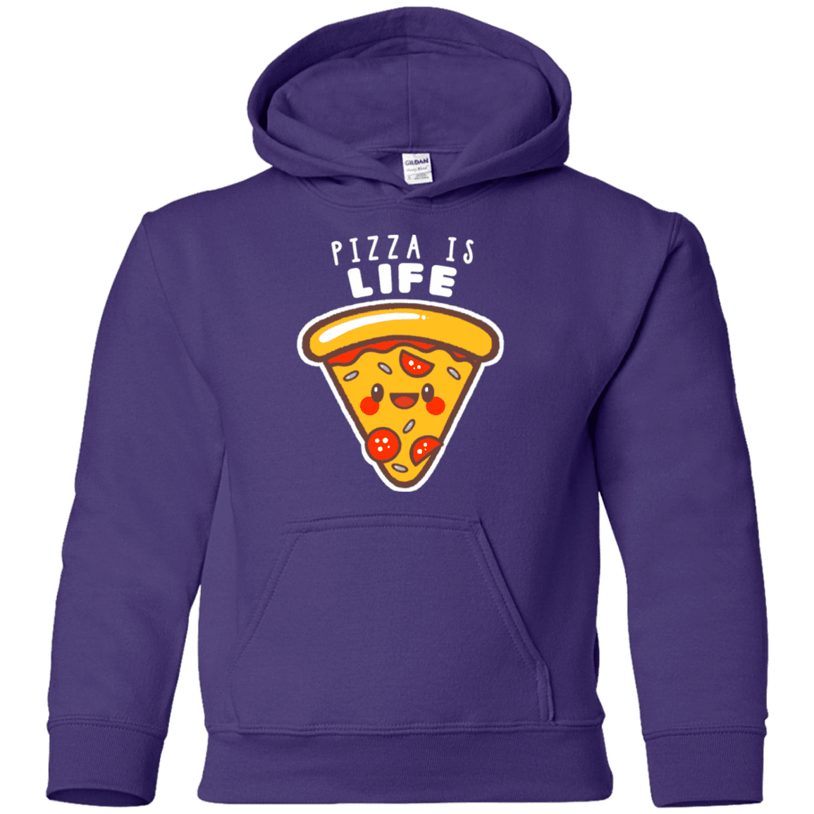 Sweatshirts Purple / YS Pizza is Life Youth Hoodie