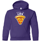 Sweatshirts Purple / YS Pizza is Life Youth Hoodie