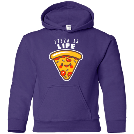 Sweatshirts Purple / YS Pizza is Life Youth Hoodie