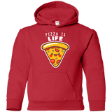 Sweatshirts Red / YS Pizza is Life Youth Hoodie