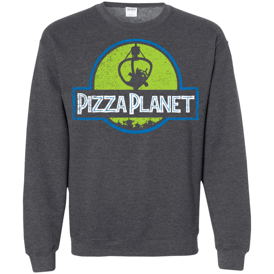 Sweatshirts Dark Heather / S Pizza Planet Crewneck Sweatshirt