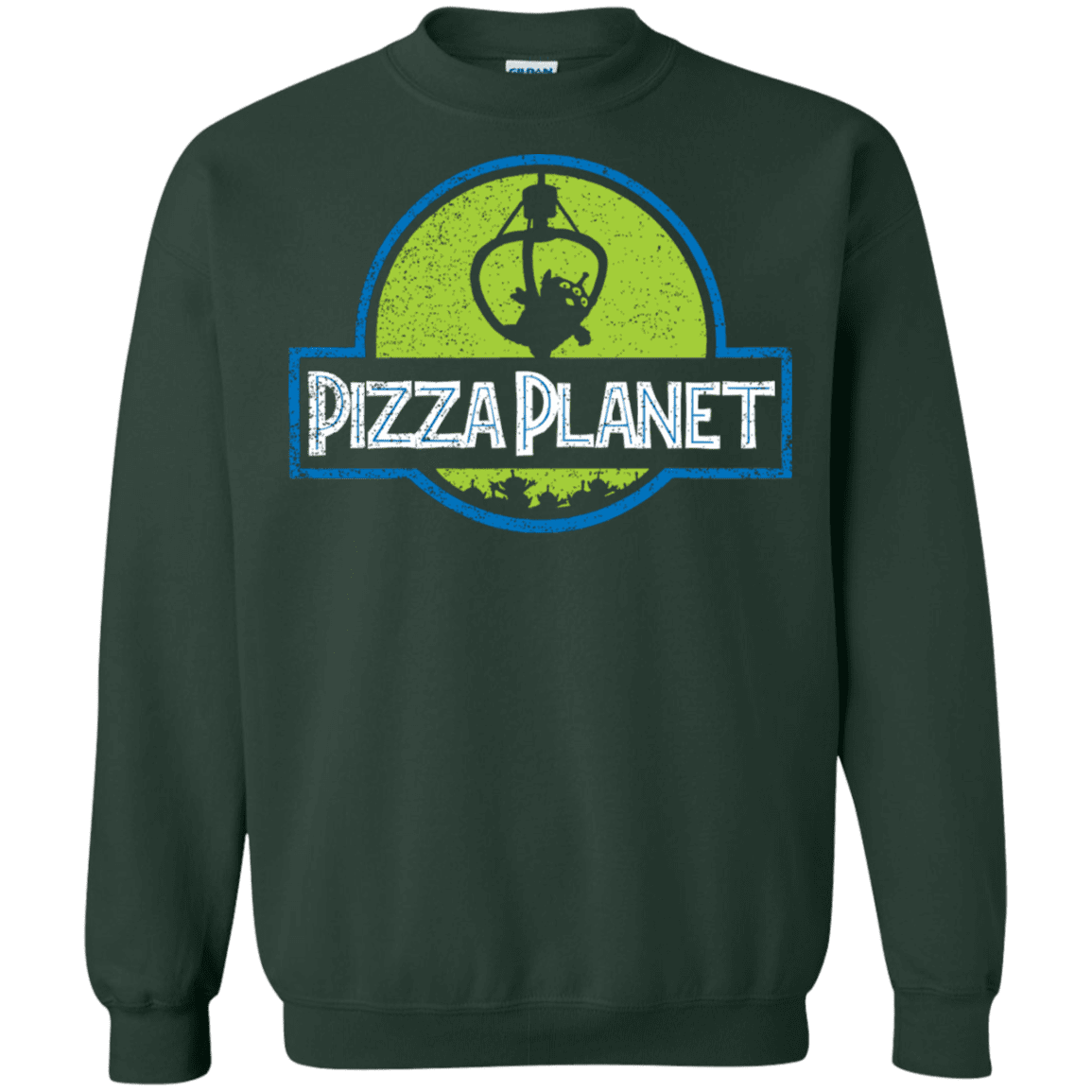 Sweatshirts Forest Green / S Pizza Planet Crewneck Sweatshirt