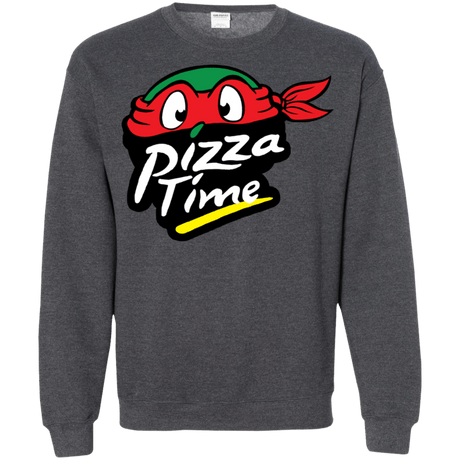 Sweatshirts Dark Heather / S Pizza Time Crewneck Sweatshirt