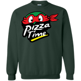 Sweatshirts Forest Green / S Pizza Time Crewneck Sweatshirt