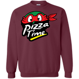 Sweatshirts Maroon / S Pizza Time Crewneck Sweatshirt
