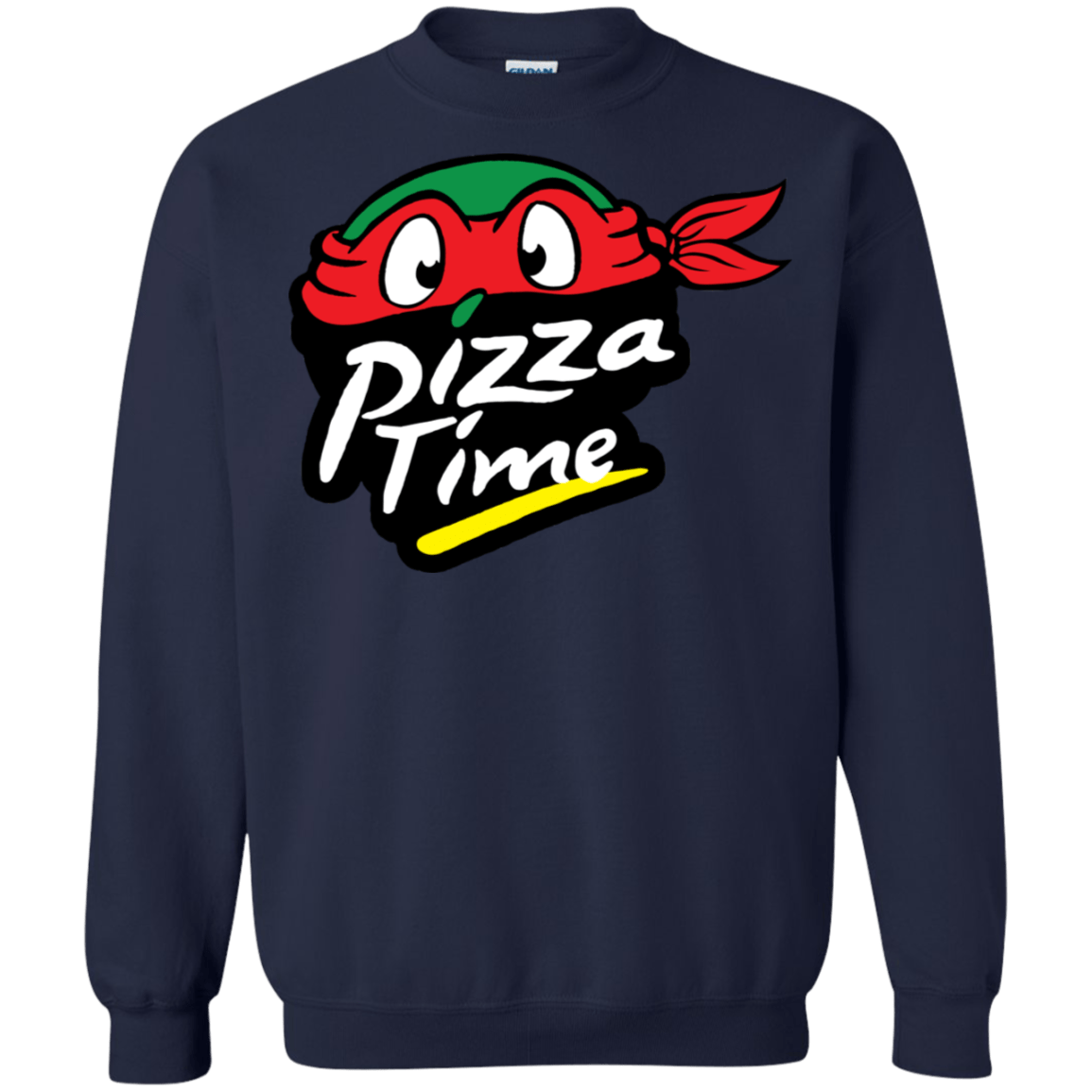 Sweatshirts Navy / S Pizza Time Crewneck Sweatshirt