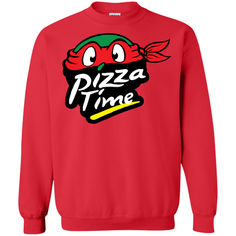 Sweatshirts Red / S Pizza Time Crewneck Sweatshirt