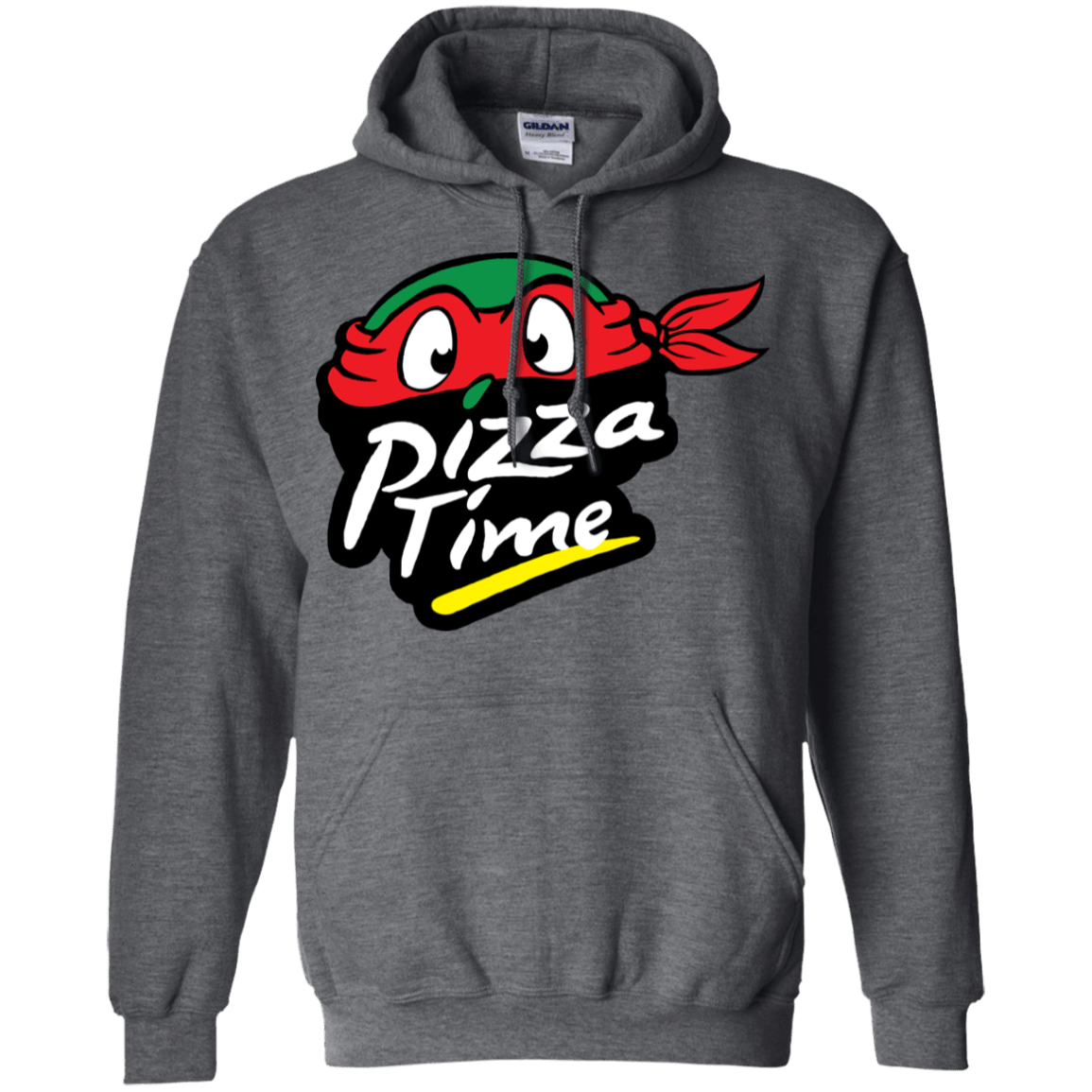 Sweatshirts Dark Heather / S Pizza Time Pullover Hoodie