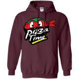 Sweatshirts Maroon / S Pizza Time Pullover Hoodie