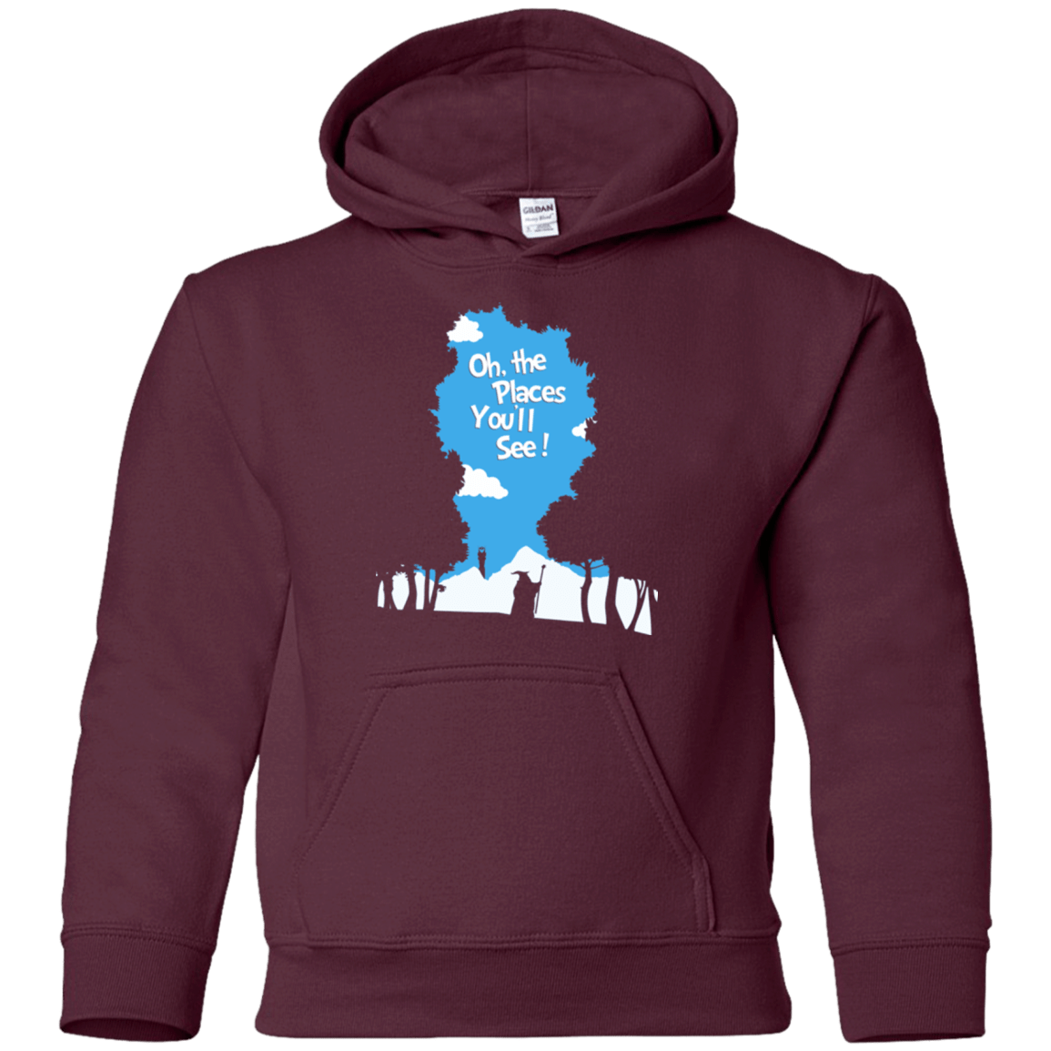 Sweatshirts Maroon / YS Places Youll See Youth Hoodie