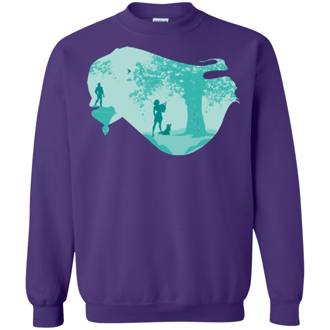 Sweatshirts Purple / Small Poca Portrait Pop Crewneck Sweatshirt