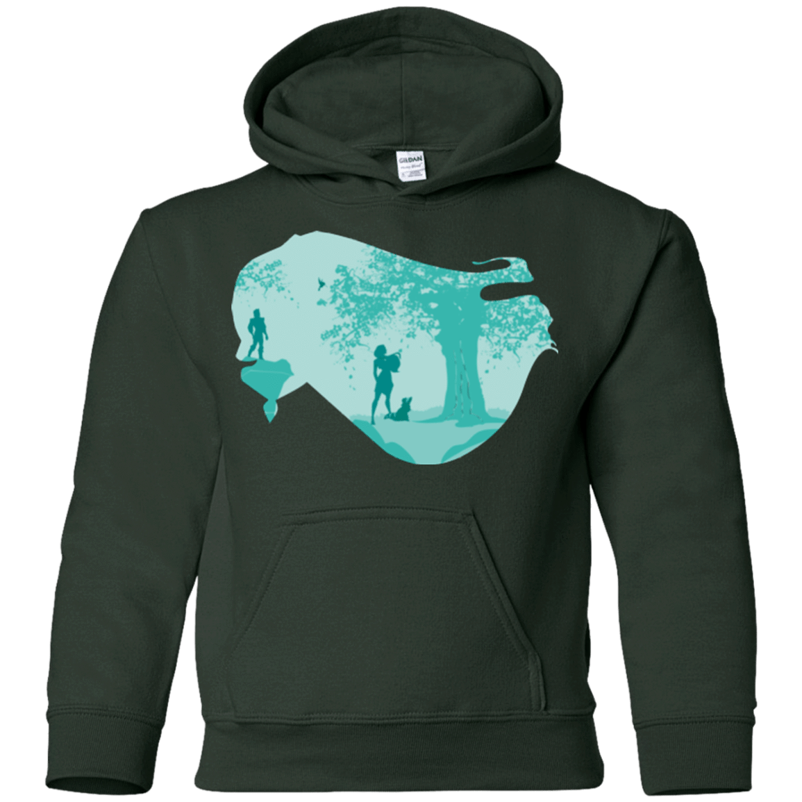 Sweatshirts Forest Green / YS Poca Portrait Pop Youth Hoodie