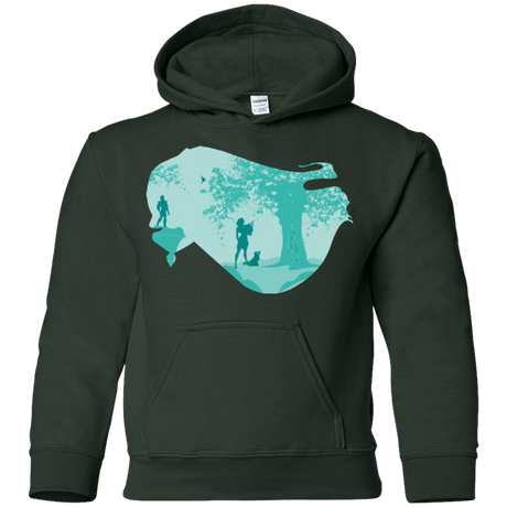 Sweatshirts Forest Green / YS Poca Portrait Pop Youth Hoodie