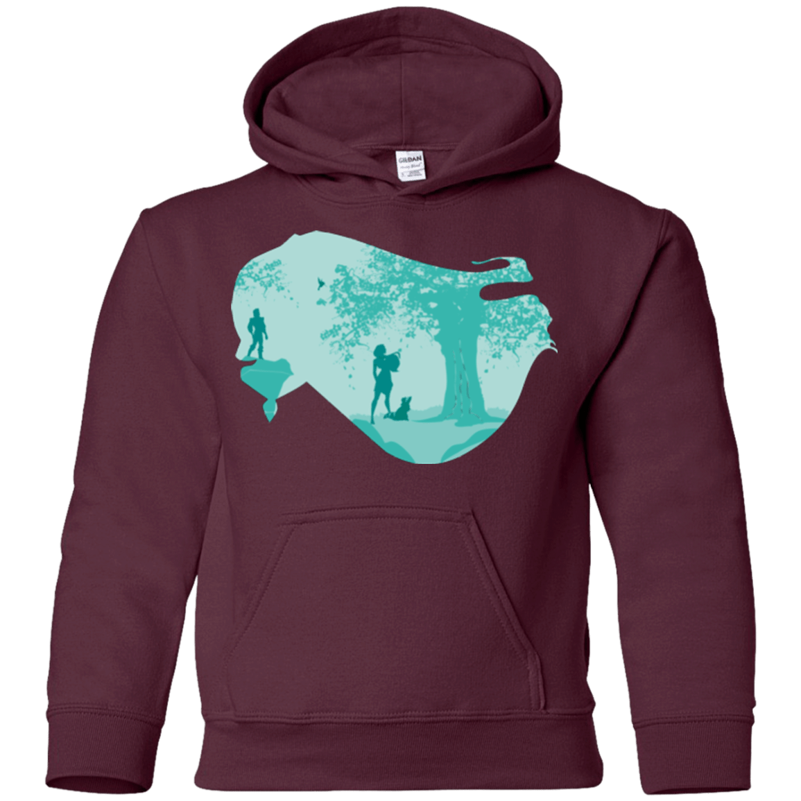 Sweatshirts Maroon / YS Poca Portrait Pop Youth Hoodie