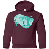 Sweatshirts Maroon / YS Poca Portrait Pop Youth Hoodie