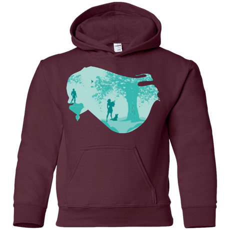 Sweatshirts Maroon / YS Poca Portrait Pop Youth Hoodie