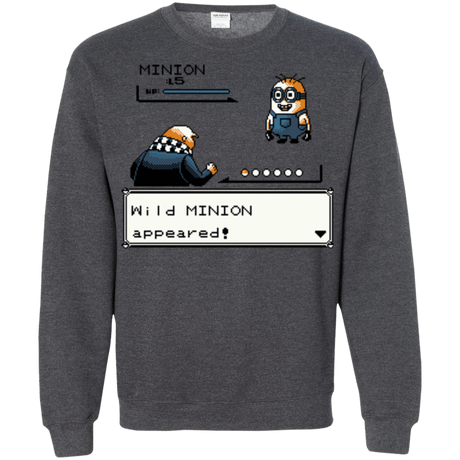 Sweatshirts Dark Heather / S Pocket minions Crewneck Sweatshirt