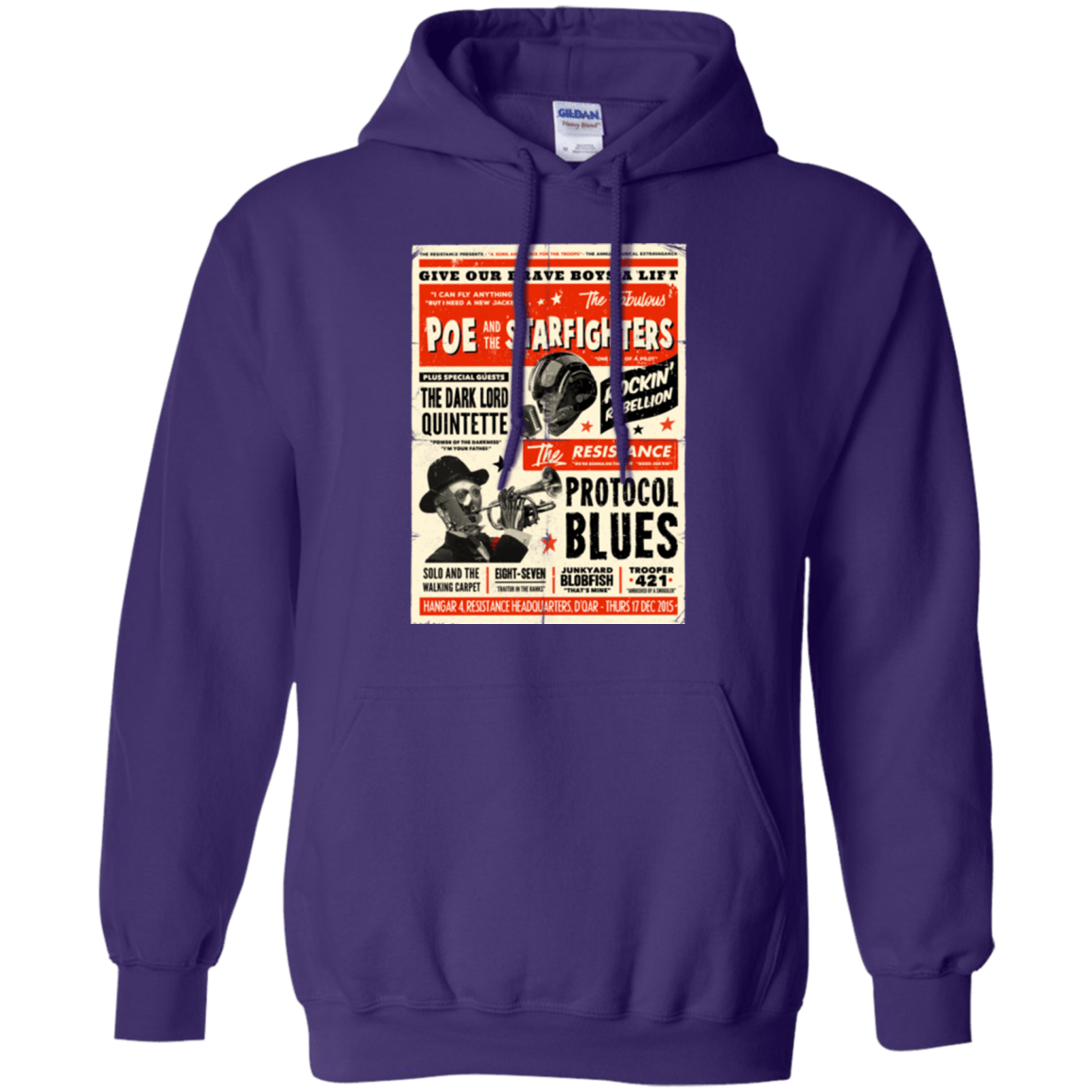 Sweatshirts Purple / Small Poe and The Starfighters Pullover Hoodie