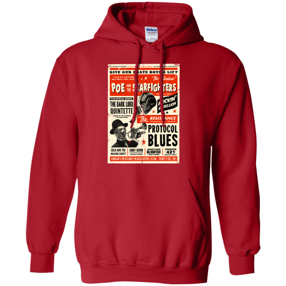 Sweatshirts Red / Small Poe and The Starfighters Pullover Hoodie