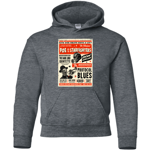 Sweatshirts Dark Heather / YS Poe and The Starfighters Youth Hoodie