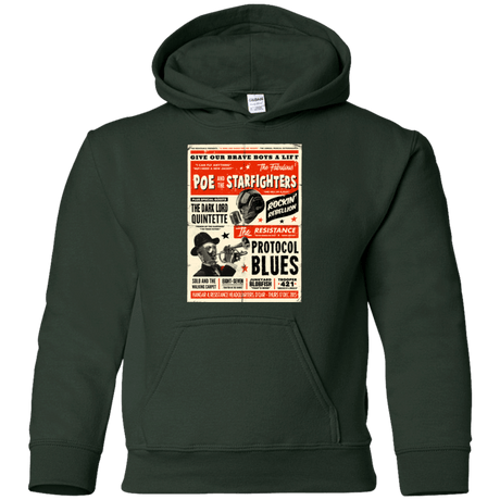 Sweatshirts Forest Green / YS Poe and The Starfighters Youth Hoodie