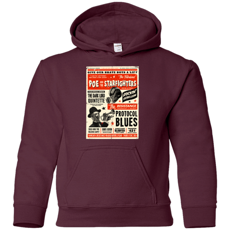 Sweatshirts Maroon / YS Poe and The Starfighters Youth Hoodie
