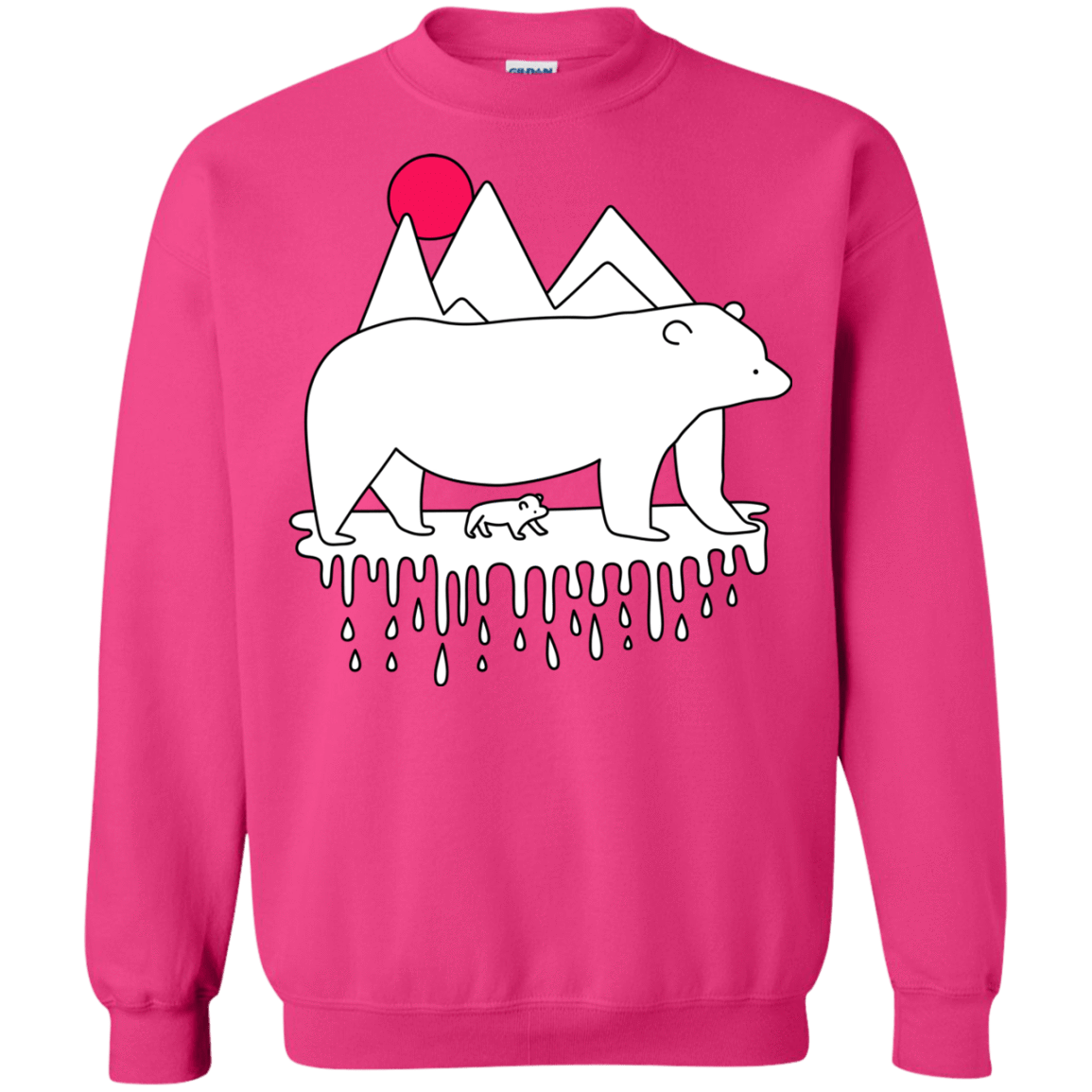 Sweatshirts Heliconia / S Polar Bear Family Crewneck Sweatshirt