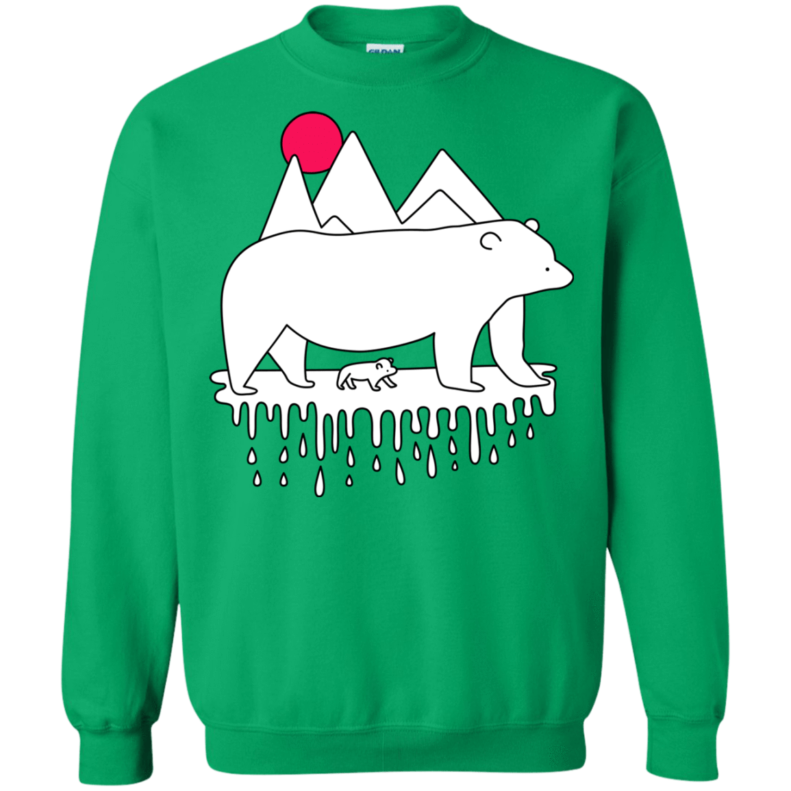 Sweatshirts Irish Green / S Polar Bear Family Crewneck Sweatshirt
