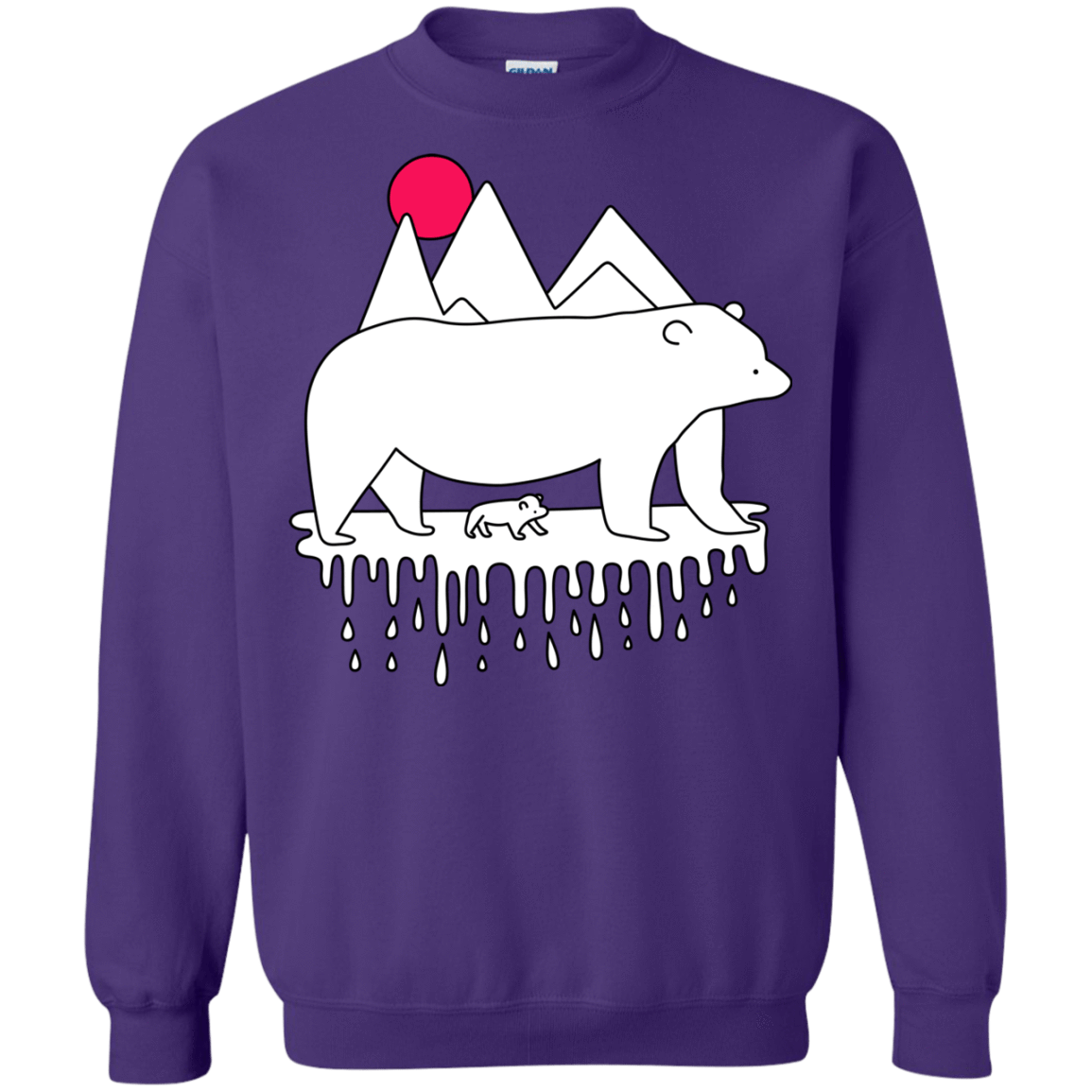 Sweatshirts Purple / S Polar Bear Family Crewneck Sweatshirt