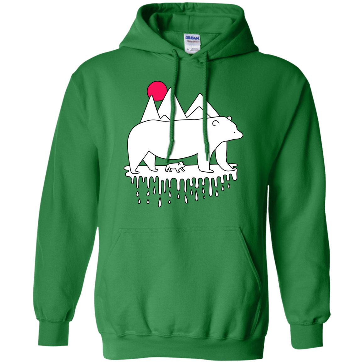 Sweatshirts Irish Green / S Polar Bear Family Pullover Hoodie