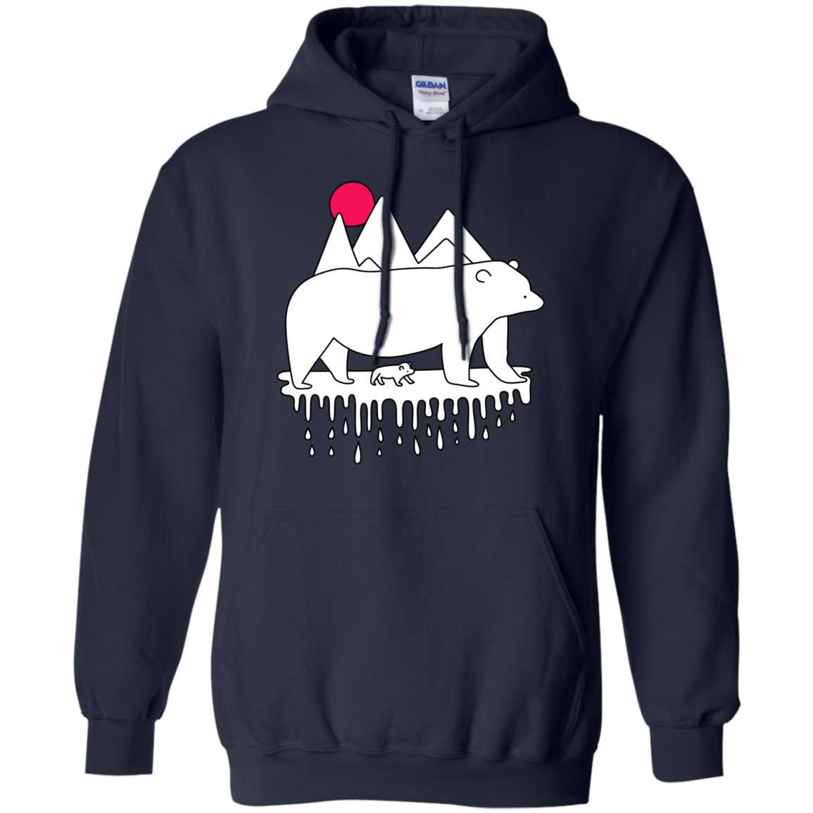 Sweatshirts Navy / S Polar Bear Family Pullover Hoodie