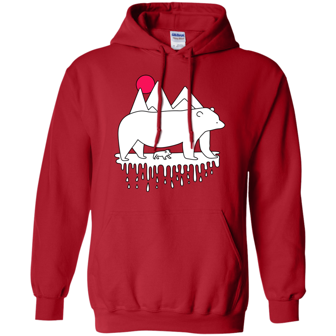 Sweatshirts Red / S Polar Bear Family Pullover Hoodie