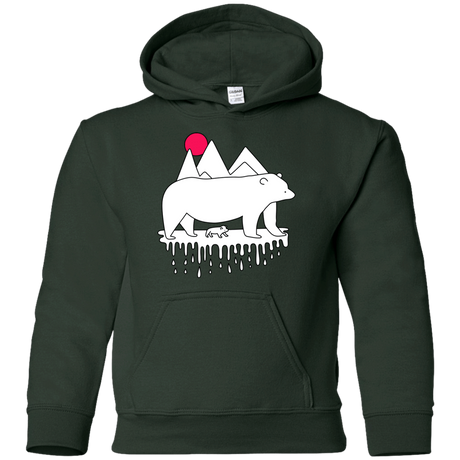 Sweatshirts Forest Green / YS Polar Bear Family Youth Hoodie