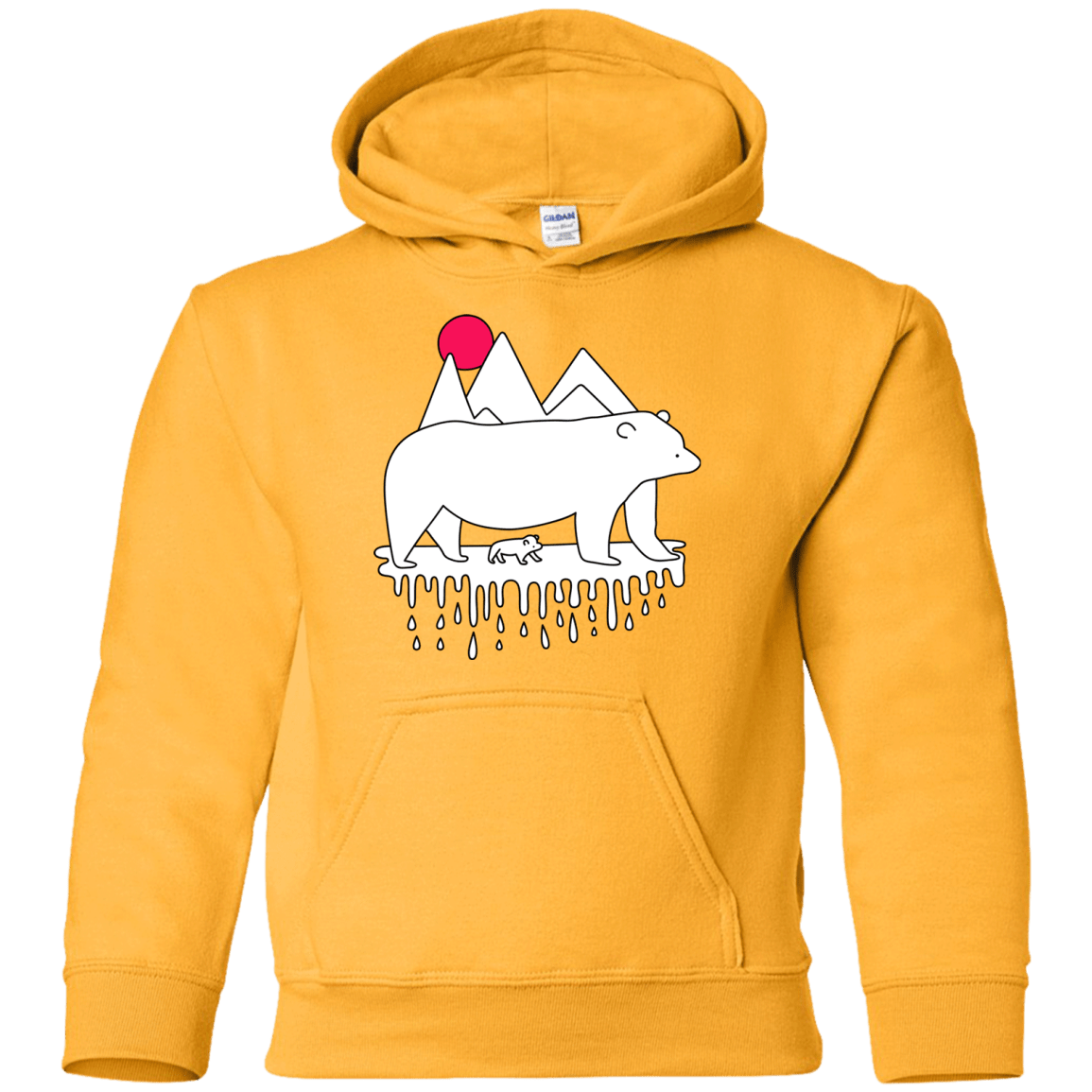 Sweatshirts Gold / YS Polar Bear Family Youth Hoodie