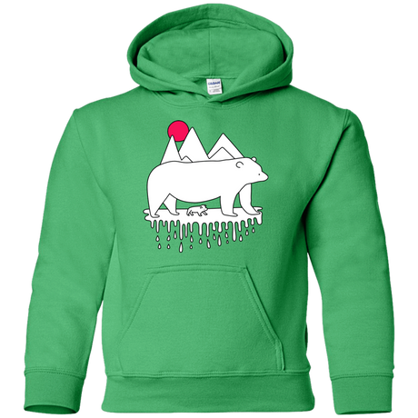 Sweatshirts Irish Green / YS Polar Bear Family Youth Hoodie