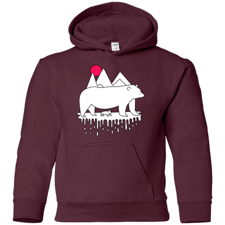 Sweatshirts Maroon / YS Polar Bear Family Youth Hoodie