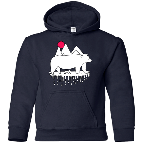 Sweatshirts Navy / YS Polar Bear Family Youth Hoodie