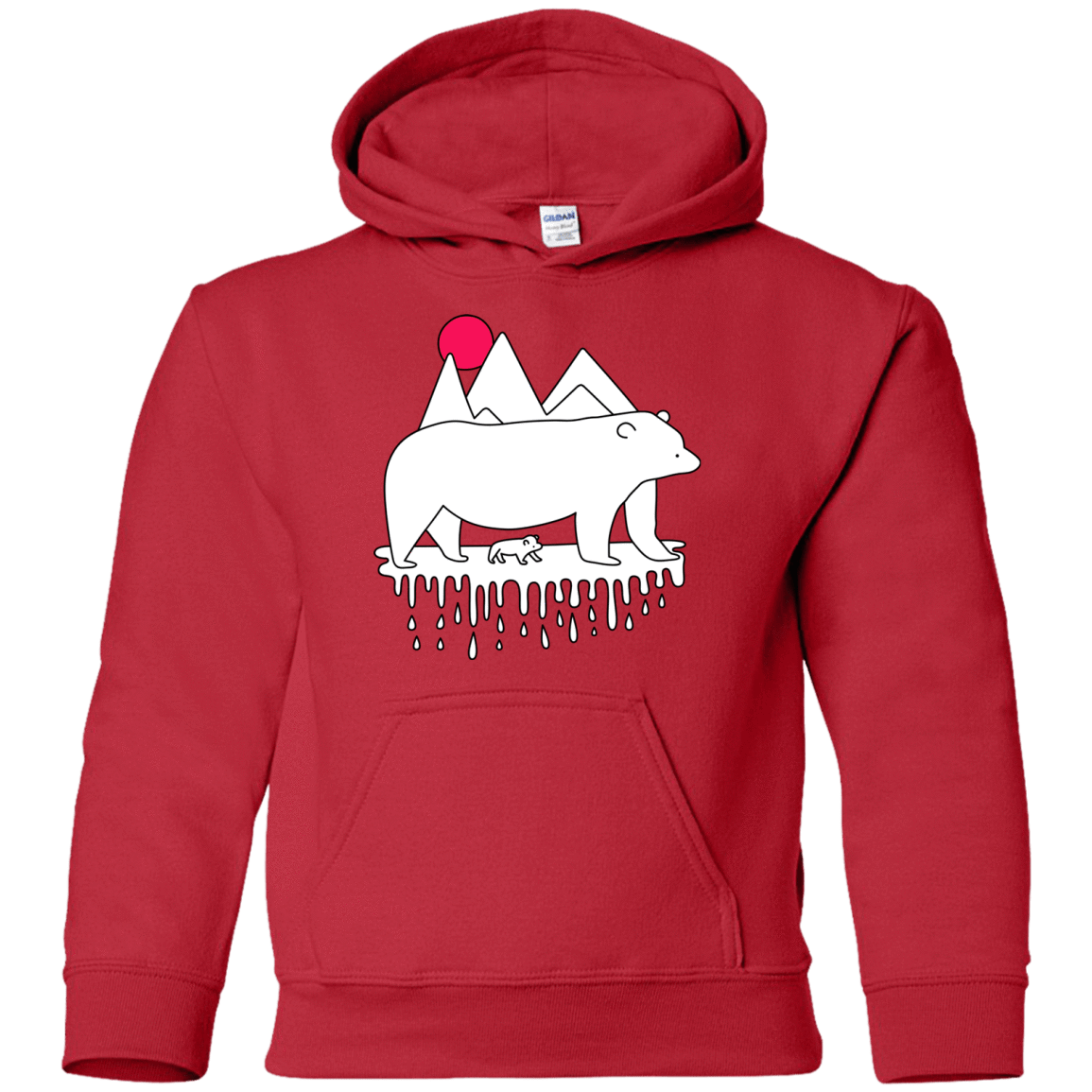 Sweatshirts Red / YS Polar Bear Family Youth Hoodie