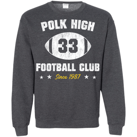 Sweatshirts Dark Heather / Small Polk High Football Crewneck Sweatshirt