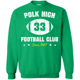Sweatshirts Irish Green / Small Polk High Football Crewneck Sweatshirt