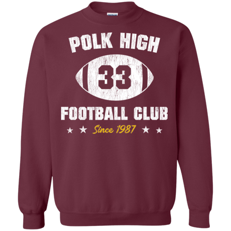 Sweatshirts Maroon / Small Polk High Football Crewneck Sweatshirt