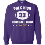 Sweatshirts Purple / Small Polk High Football Crewneck Sweatshirt